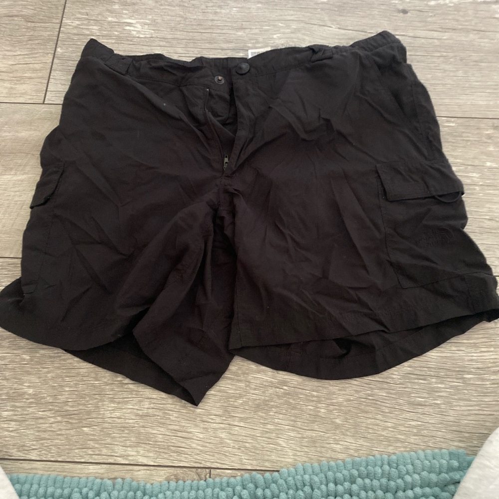 Women's Black Cargo Shorts north face